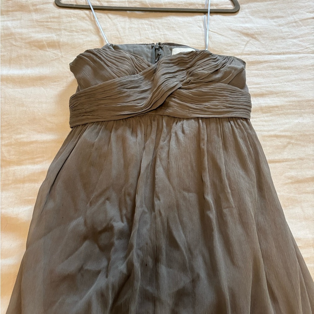 Elegant Strapless Grey Special-Occasion Dress